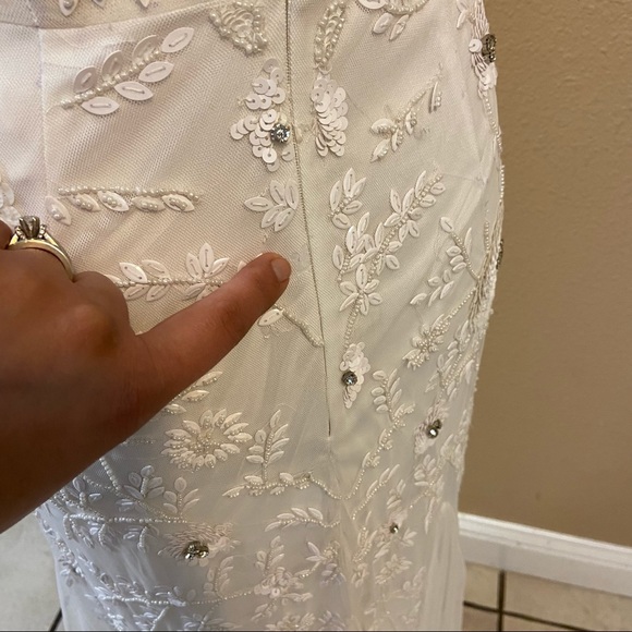 SOLD Lulus Luxe Lifetime Full of Love White Sequin Mermaid Maxi Dress - Picture 5 of 17